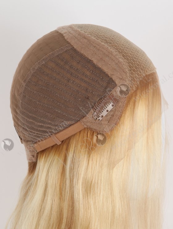 Undetectable 20 Inch European Hair Small Cap Size Brown Roots Long Blonde Lace Front Wig for Caucasian Women RLF-08069-28265