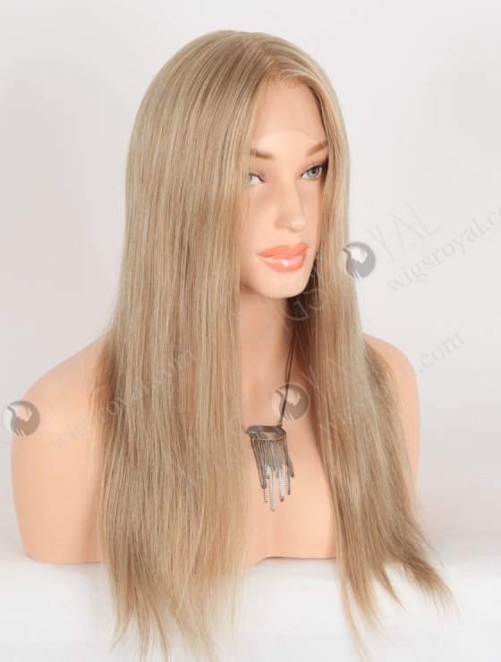 Super Natural Hair Parting Hidden Knot Silk Top Full Lace Wig | In Stock European Virgin Hair 18" Straight 8a#/60# Blended Color Lace Front Wig RLF-08064-28402