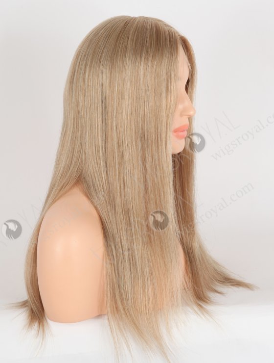 Super Natural Hair Parting Hidden Knot Silk Top Full Lace Wig | In Stock European Virgin Hair 18" Straight 8a#/60# Blended Color Lace Front Wig RLF-08064-28401