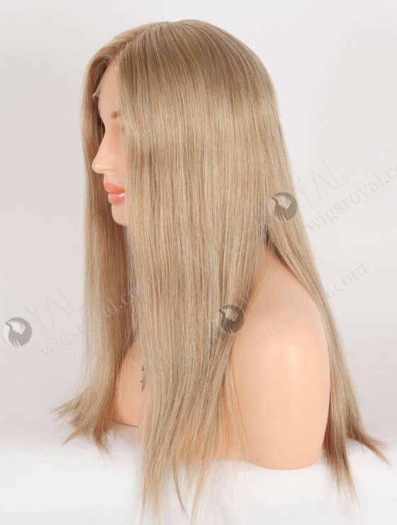 Super Natural Hair Parting Hidden Knot Silk Top Full Lace Wig | In Stock European Virgin Hair 18" Straight 8a#/60# Blended Color Lace Front Wig RLF-08064-28403