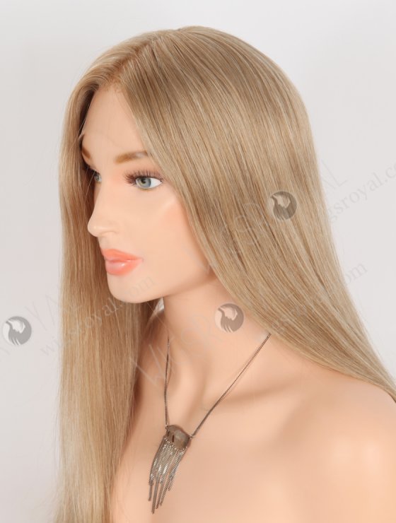 Super Natural Hair Parting Hidden Knot Silk Top Full Lace Wig | In Stock European Virgin Hair 18" Straight 8a#/60# Blended Color Lace Front Wig RLF-08064-28404