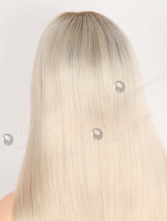 Fabulous White Color Lace Front Wig With Golden Brown Roots Color RLF-08071-28536