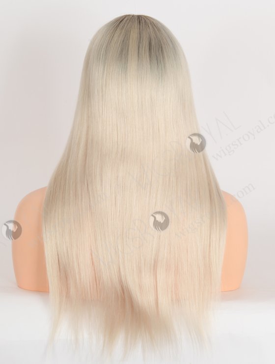 Fabulous White Color Lace Front Wig With Golden Brown Roots Color RLF-08071-28537