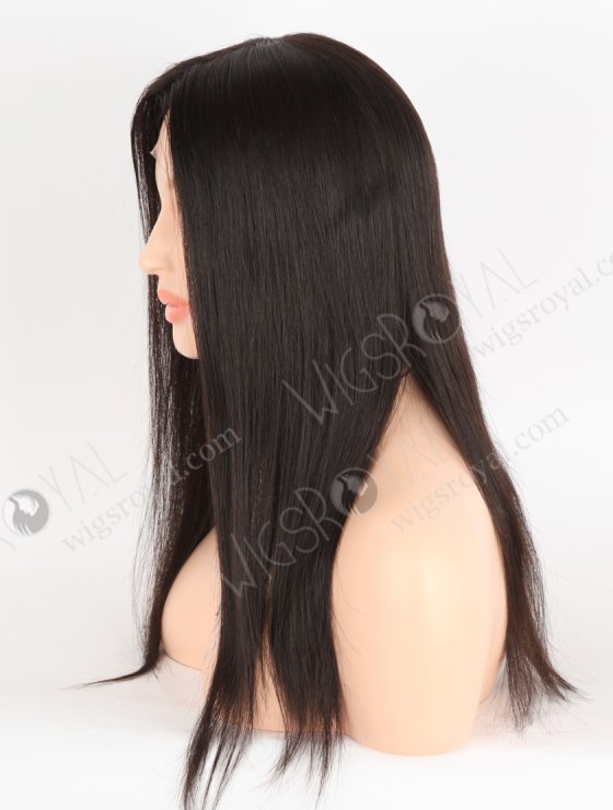 Natural Looking Transparent HD Melting Lace top Wig 16 Inch Natural Black Straight Raw Virgin Hair RLF-08049-28664