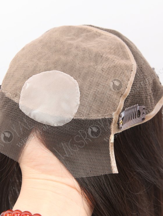 Big Size Thin Silk Top Black Color Topper With Clips Straight Hair Topper WR-TC-106-28963