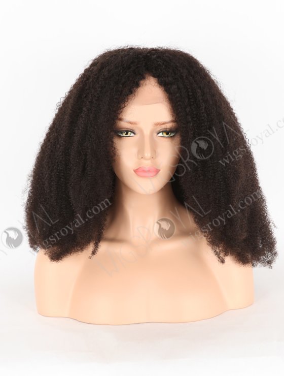 High Density 200% Brazilian Virgin Natural Color Afro Curl Silk Top With PU Full Lace Wig WR-ST-060-29541