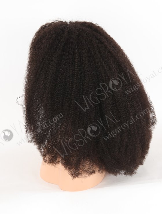 High Density 200% Brazilian Virgin Natural Color Afro Curl Silk Top With PU Full Lace Wig WR-ST-060-29544
