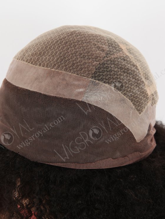 High Density 200% Brazilian Virgin Natural Color Afro Curl Silk Top With PU Full Lace Wig WR-ST-060-29546