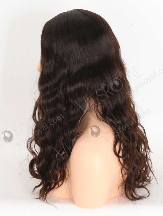 Jewish Kosher Lace Wig 18" All One Length Slight Wave Natural Brown Silk Top Jewish Wig WR-JW-014-29823