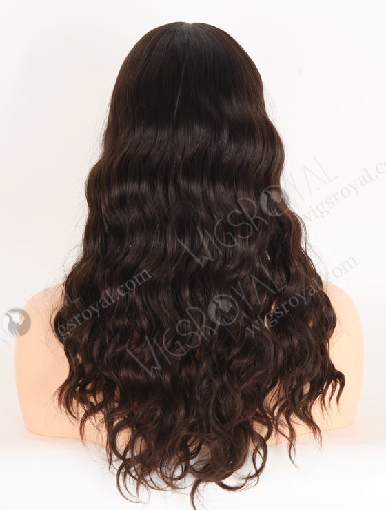 Jewish Kosher Lace Wig 18" All One Length Slight Wave Natural Brown Silk Top Jewish Wig WR-JW-014-29824