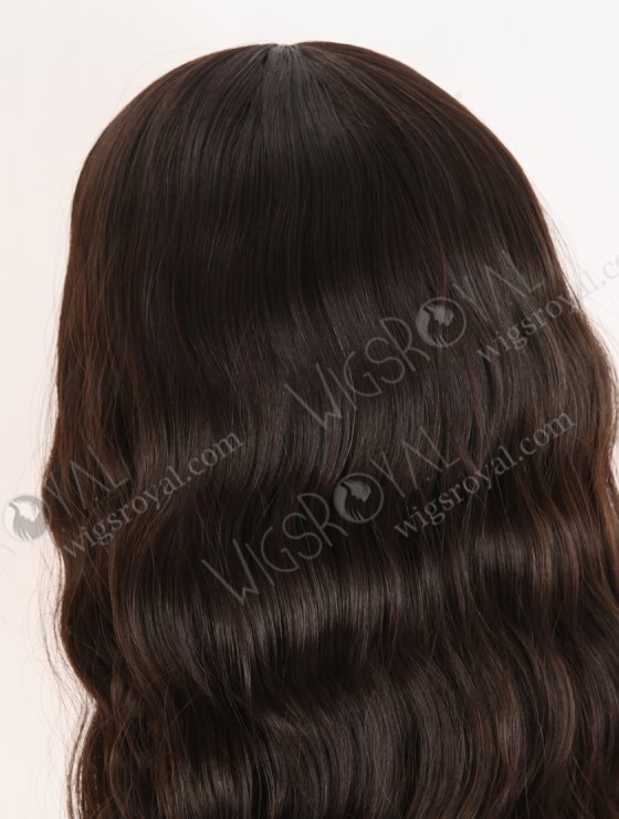 Jewish Kosher Lace Wig 18" All One Length Slight Wave Natural Brown Silk Top Jewish Wig WR-JW-014-29826