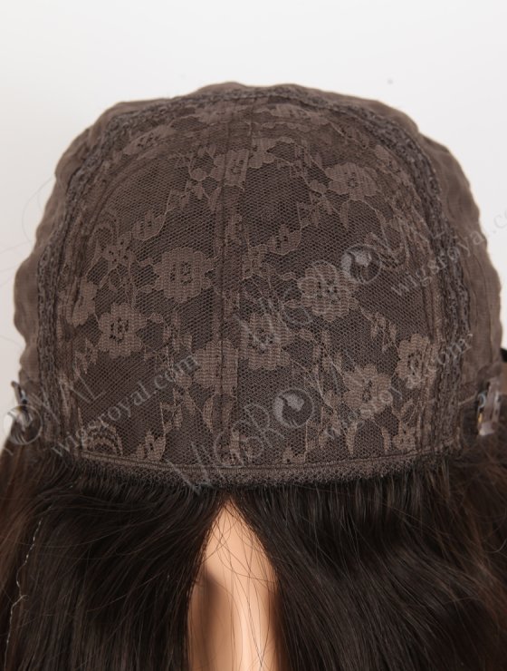 Jewish Kosher Lace Wig 18" All One Length Slight Wave Natural Brown Silk Top Jewish Wig WR-JW-014-29828