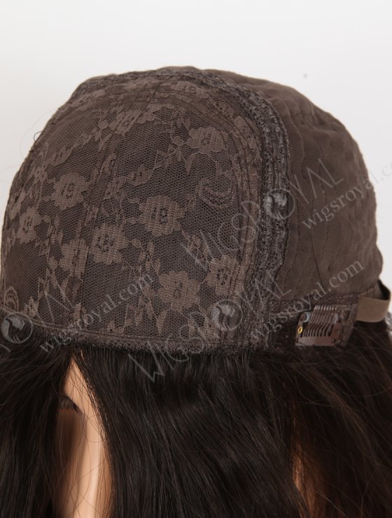 Jewish Kosher Lace Wig 18" All One Length Slight Wave Natural Brown Silk Top Jewish Wig WR-JW-014-29827