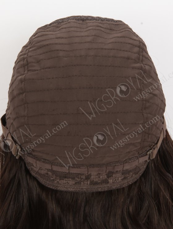 Jewish Kosher Lace Wig 18" All One Length Slight Wave Natural Brown Silk Top Jewish Wig WR-JW-014-29829