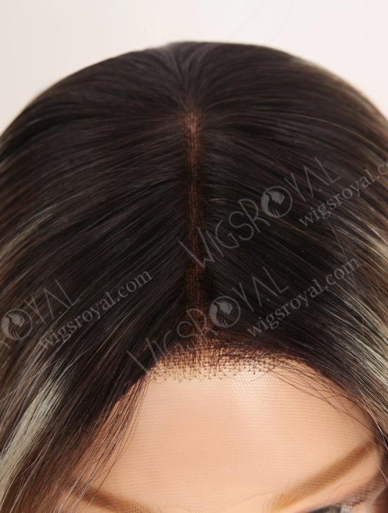 Amazing Darker Roots Brown Wig with Blonde Highlights | Undetectable HD Lace Front Glueless Wigs for Beginners RLF-08085-29869