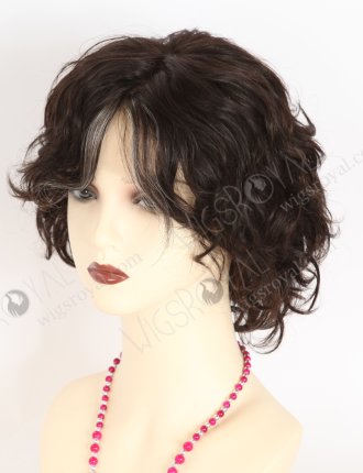Short Style Curly Human Hair Pixie Cut Silk Top Full Lace Wig For Women WR-ST-062