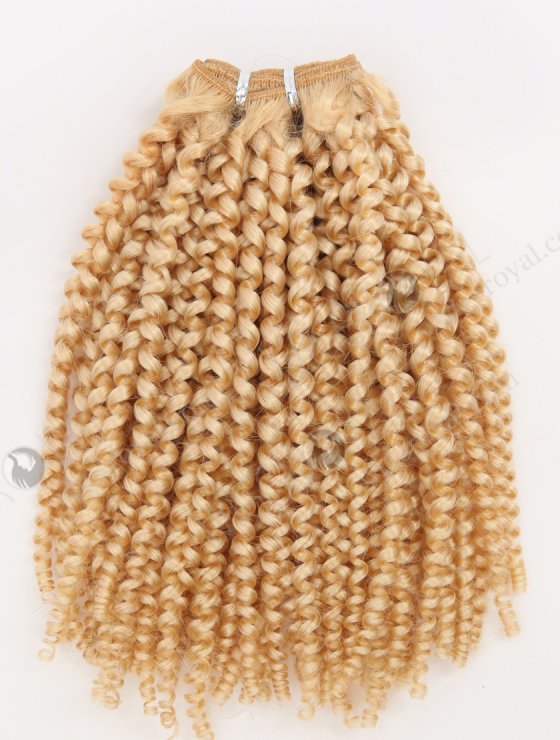 Blonde Color Spiral Curly Brazilian Virgin Human Hair Bundles Weft Extensions WR-MW-204-30248