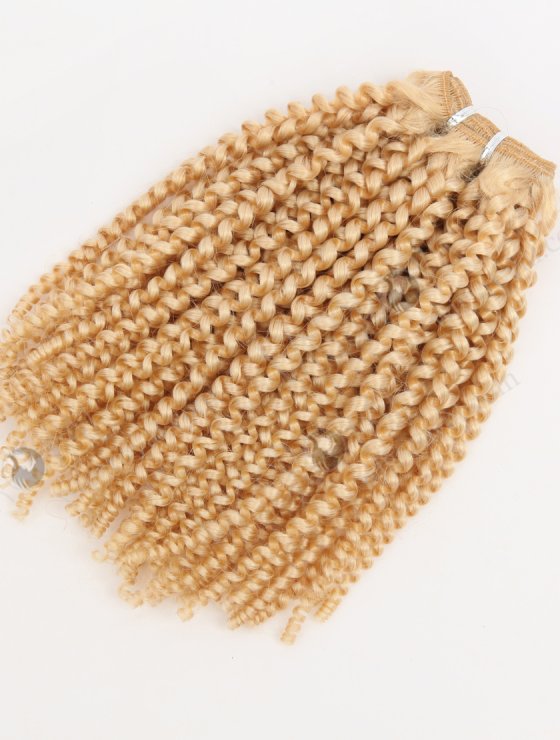 Blonde Color Spiral Curly Brazilian Virgin Human Hair Bundles Weft Extensions WR-MW-204-30249