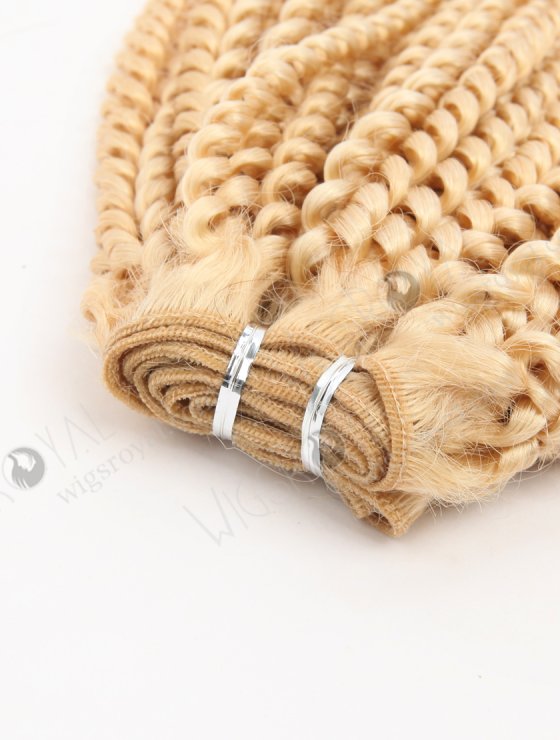 Blonde Color Spiral Curly Brazilian Virgin Human Hair Bundles Weft Extensions WR-MW-204-30251