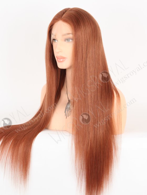 Reddish Brown Color Silk Base Invisible Knots Hand Tied Full Lace Wigs WR-ST-063-30294