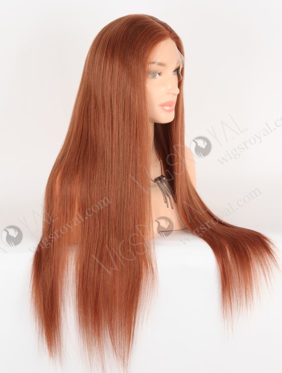 Reddish Brown Color Silk Base Invisible Knots Hand Tied Full Lace Wigs WR-ST-063-30296