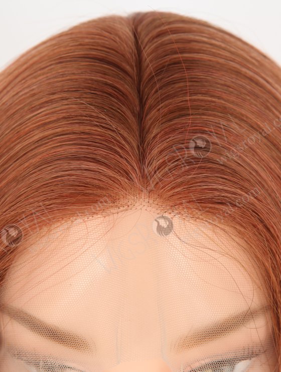 Reddish Brown Color Silk Base Invisible Knots Hand Tied Full Lace Wigs WR-ST-063-30295