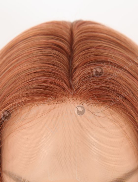 Reddish Brown Color Silk Base Invisible Knots Hand Tied Full Lace Wigs WR-ST-063-30301