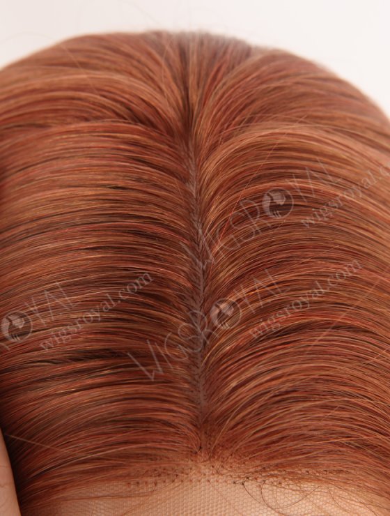 Reddish Brown Color Silk Base Invisible Knots Hand Tied Full Lace Wigs WR-ST-063-30302