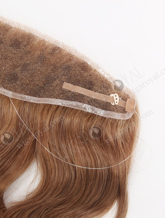 Light Brown Highlight Color Human Hair Invisible Fish Wire With Hooks Lace Frontal WR-LF-024-30435