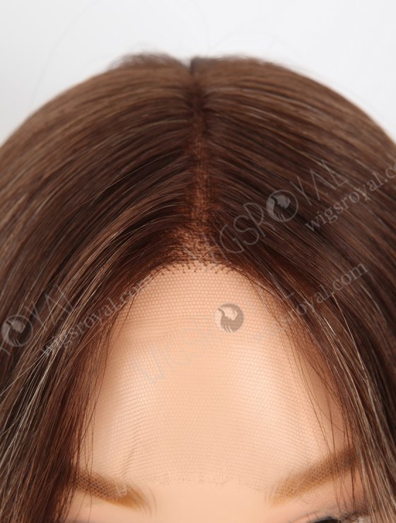 Most Realistic Single Knots Transparent HD Lace Front Wigs 18 Inch Straight European Hair Brown to Blonde Ombre Color RLF-08045-30557