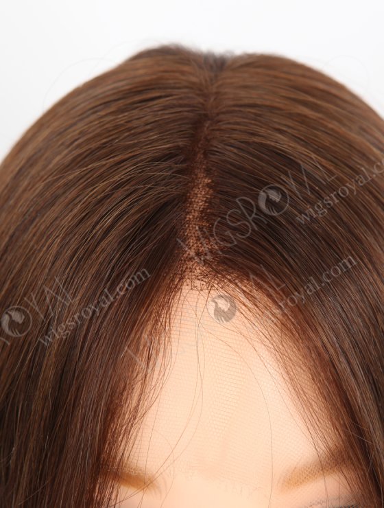 Most Natural Looking Glueless HD Lace Front Wigs | High Quality 16 Inch Straight Brown Human Hair Wigs RLF-08044-30555