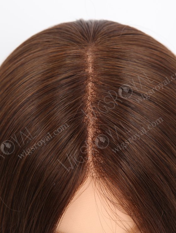 Most Natural Looking Glueless HD Lace Front Wigs | High Quality 16 Inch Straight Brown Human Hair Wigs RLF-08044-30556