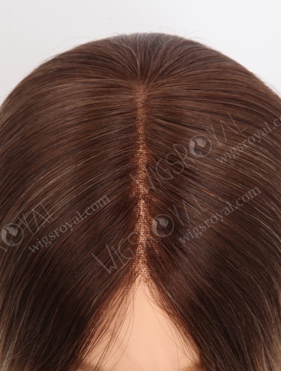 Most Realistic Single Knots Transparent HD Lace Front Wigs 18 Inch Straight European Hair Brown to Blonde Ombre Color RLF-08045-30560