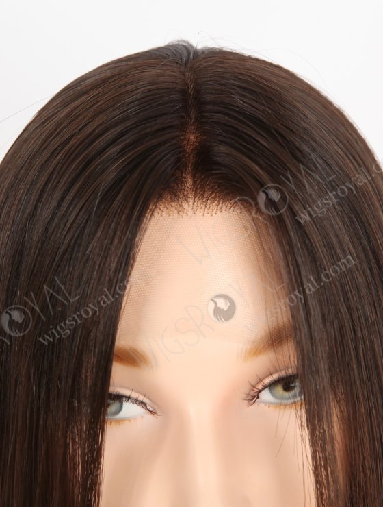 Luxury Realistic Wigs for Women 18 Inch Straight Natural Brown Virgin Human Hair Lace Front Wigs RLF-08048-30574