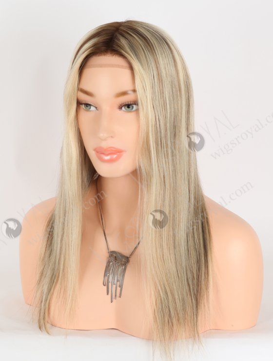 In Stock European Virgin Hair 16" Straight T4/22#/4# Highlights Color Silk Top Gripper Wig GRP-08122-30985
