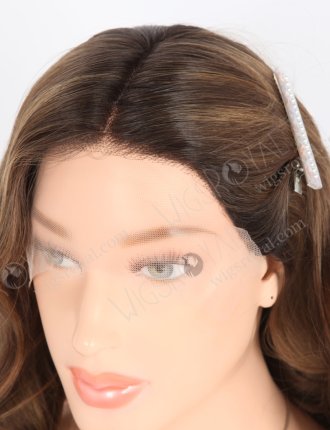 In Stock European Virgin Hair 20" Beach Wave T2/10# With T2/8# Highlights Color Lace Front Wig RLF-08032