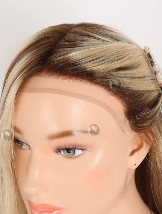 In Stock European Virgin Hair 16" Straight T4/22#/4# Highlights Color Silk Top Gripper Wig GRP-08122-31713