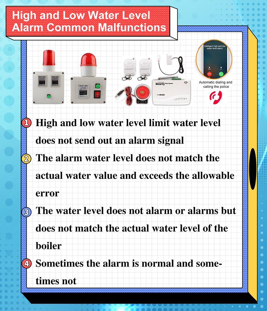 High and Low Water Level Alarm common malfunction