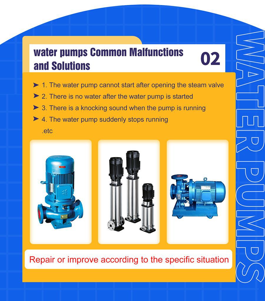 water pumps Common malfunction and solutions