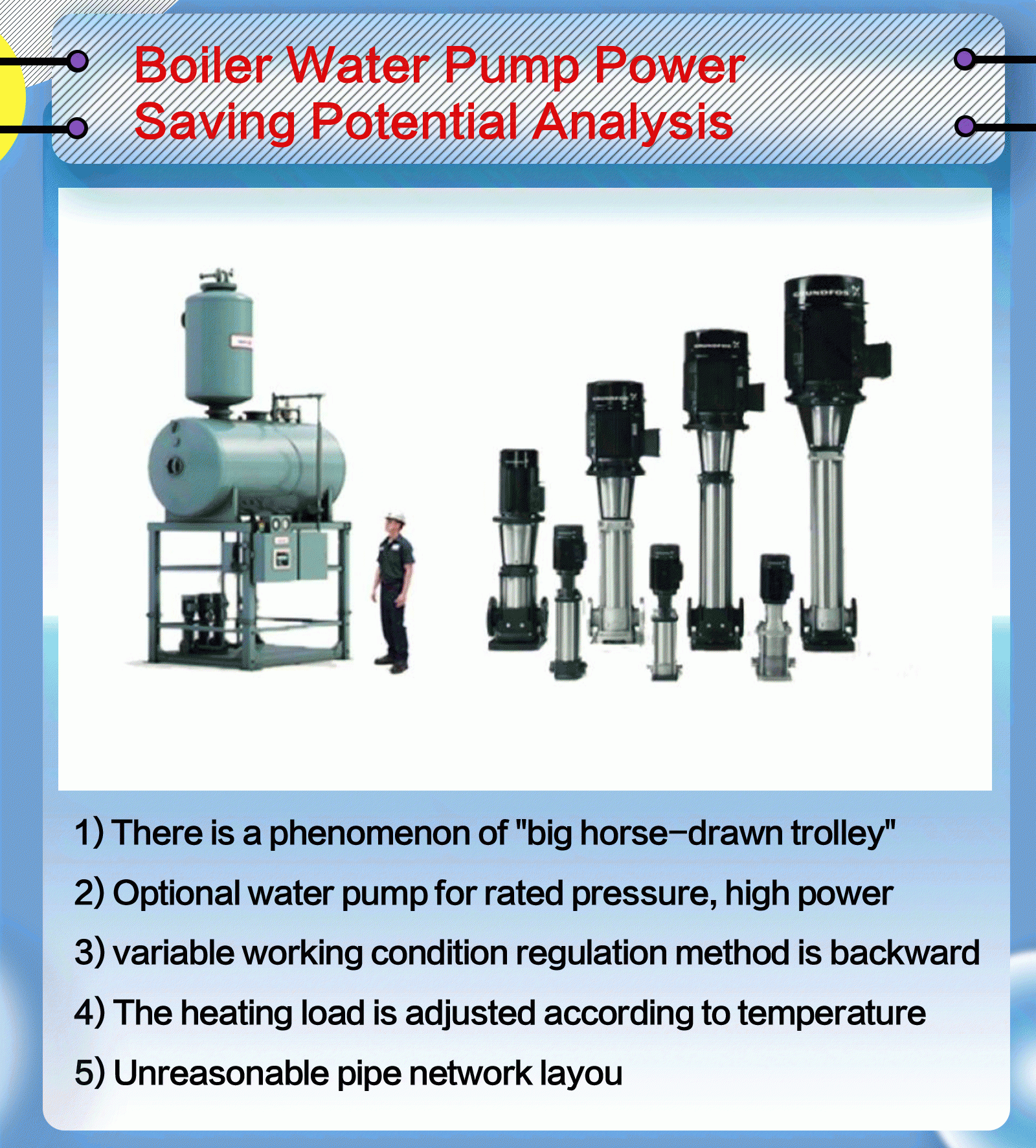Boiler Water Pump Power Saving Potential Analysis