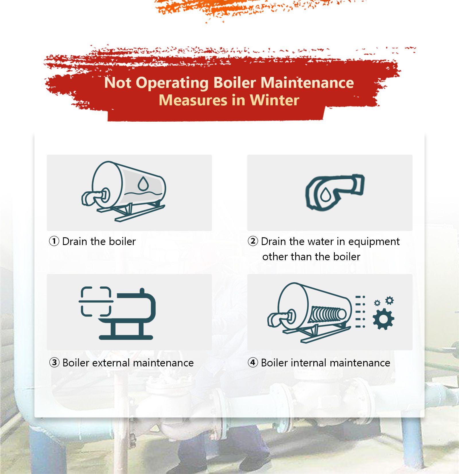 Maintenance measures for the boiler not operating in winter