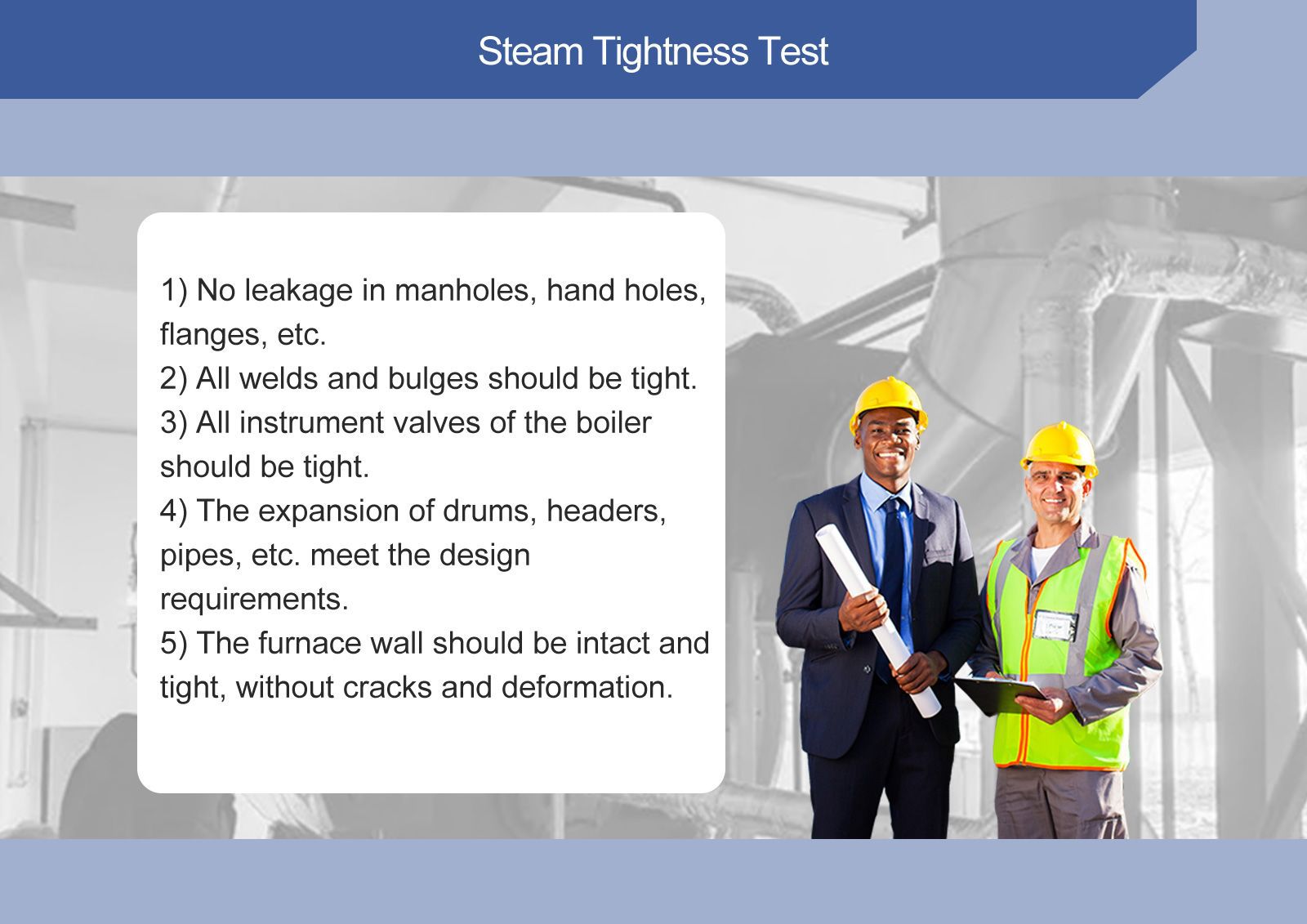 Steam Tghtness Test
