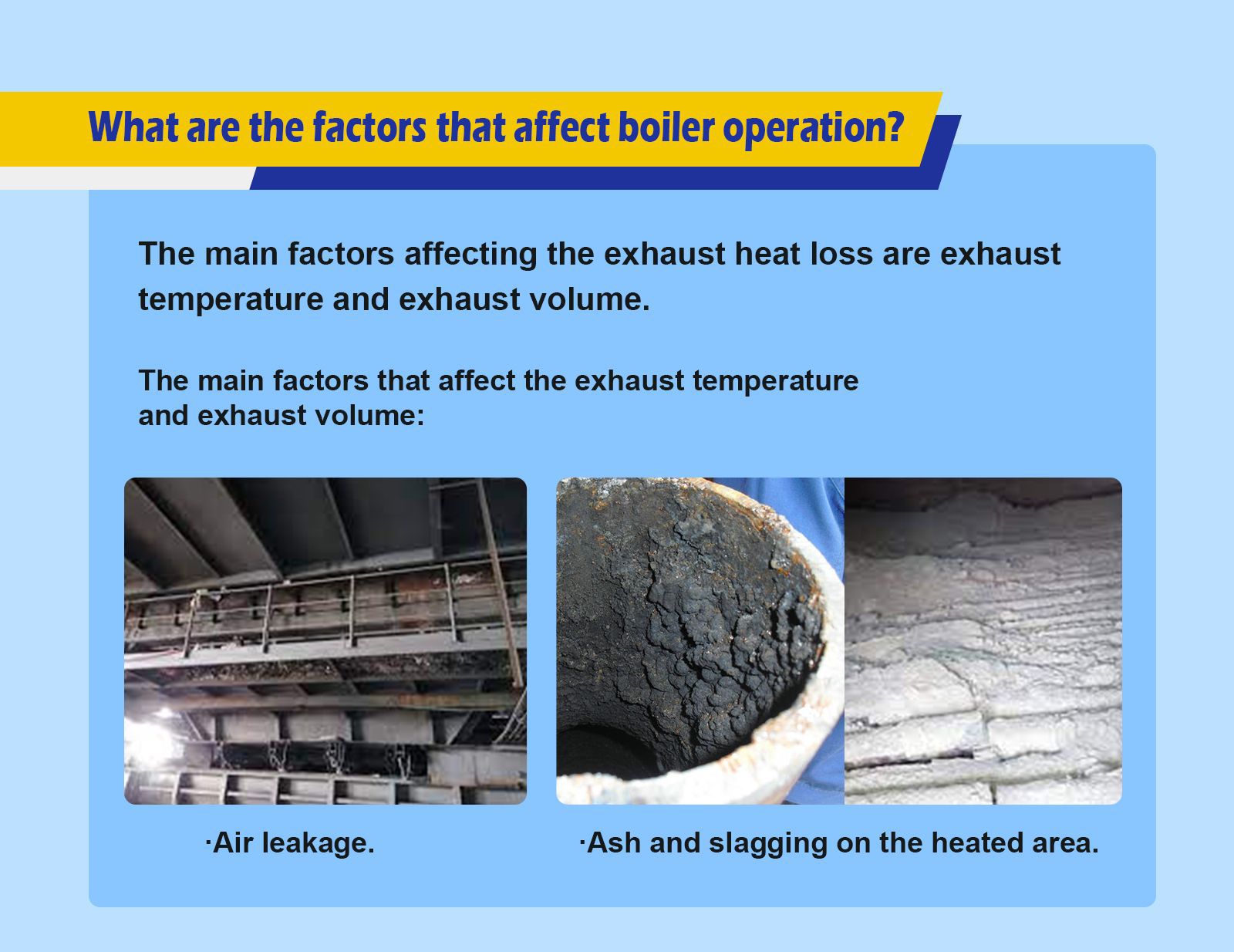 What are the factors that affect boiler operation?