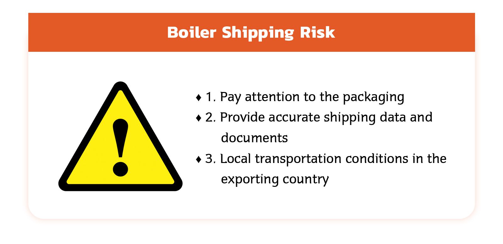 Boiler Shipping Risk