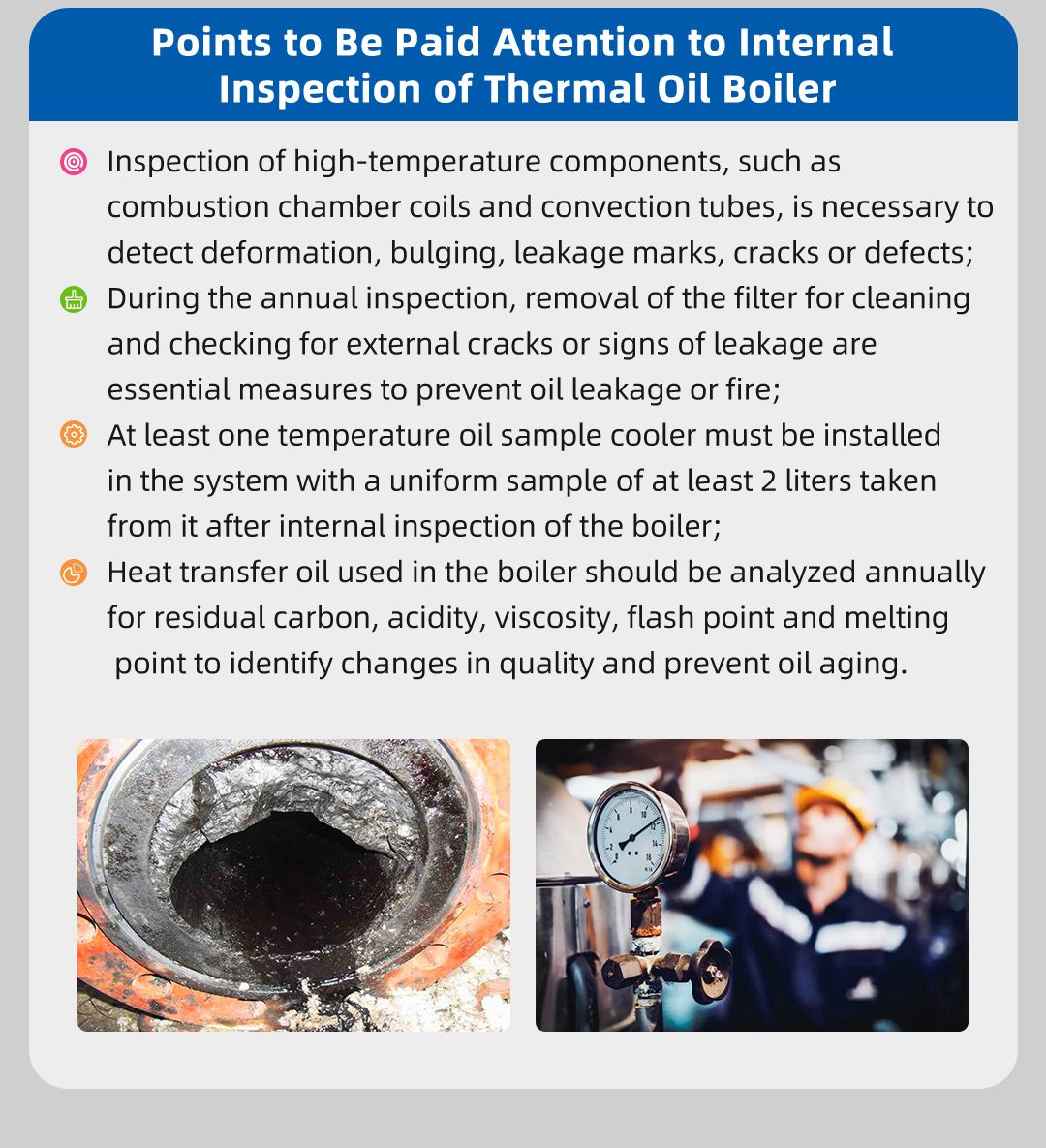 Points to Be Paid Attention to Internal Inspection of Thermal Oil Boiler