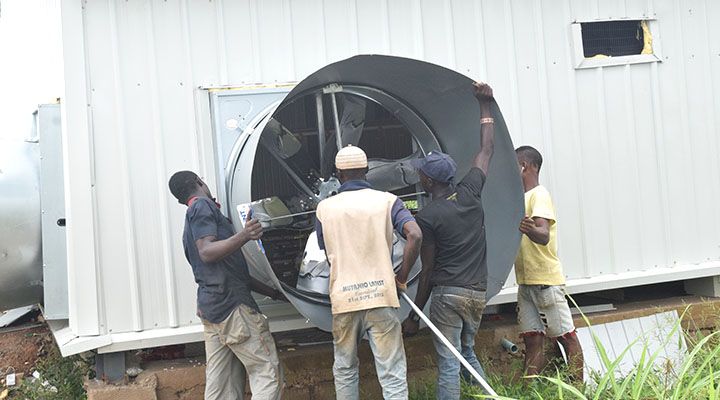 poultry farm installation