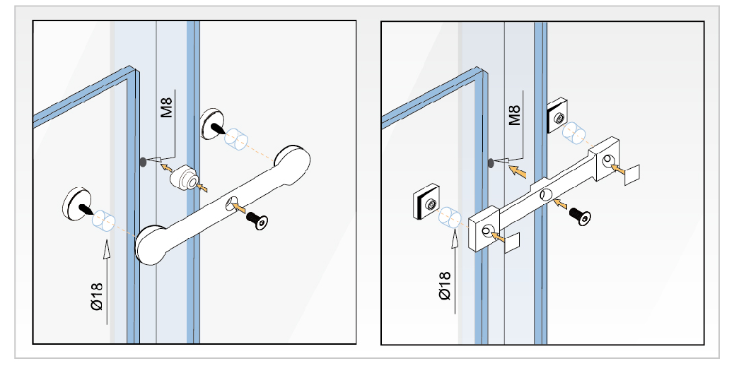 ROUND GLASS BRACKET-CENTER 1