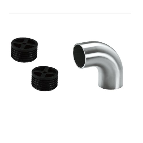 COUDE 90 DEGRÉS RAYONNÉ POUR TUBE DE BOIS