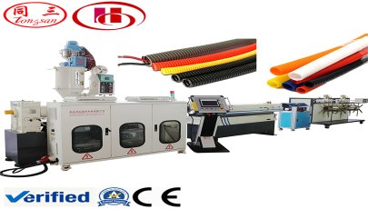 Plastic single wall corrugated PE pipe machine for electrical cable