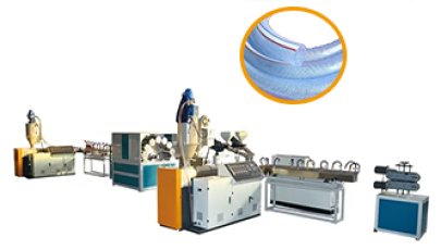 PVC fiber reinforced hose extrusion line/ soft pvc garden hose fiber pipe making machine/agricultural irrigation hose machine